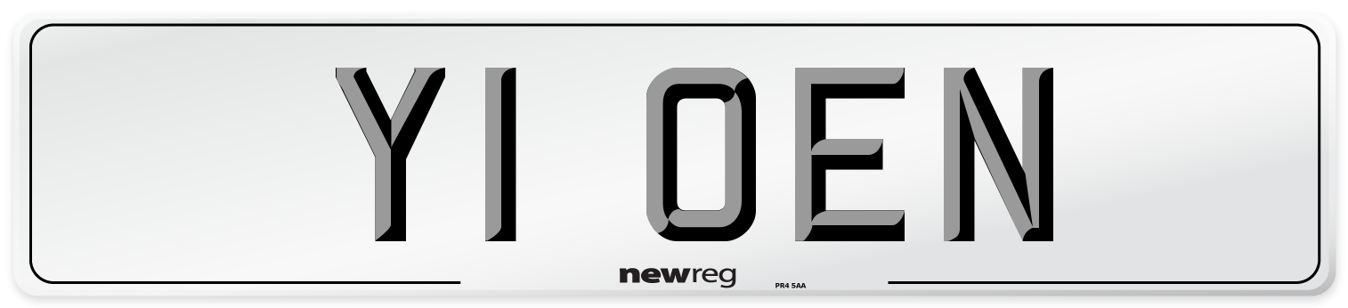 Y1 OEN Number Plate from New Reg